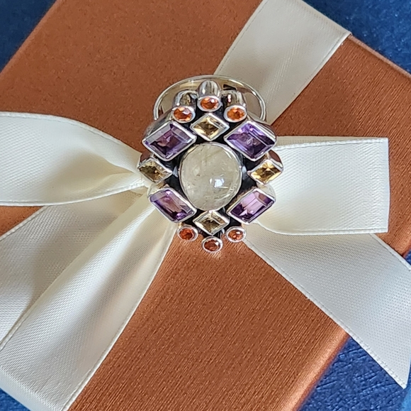 NICKY BUTLER RAJ COLLECTION LIMITED EDITION Quartz Amethyst NB Designer Ring NWT - Picture 13 of 15